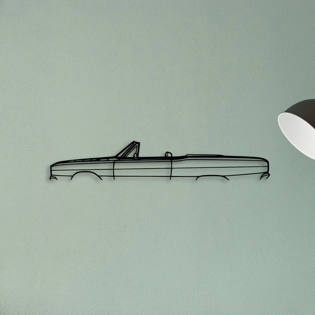 Dart Convertible 1969 Classic Silhouette Metal Wall Art - Tinvibe