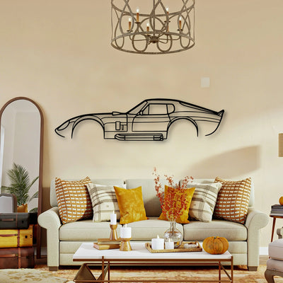 Daytona 1965 2 Classic Silhouette Metal Wall Art - Tinvibe