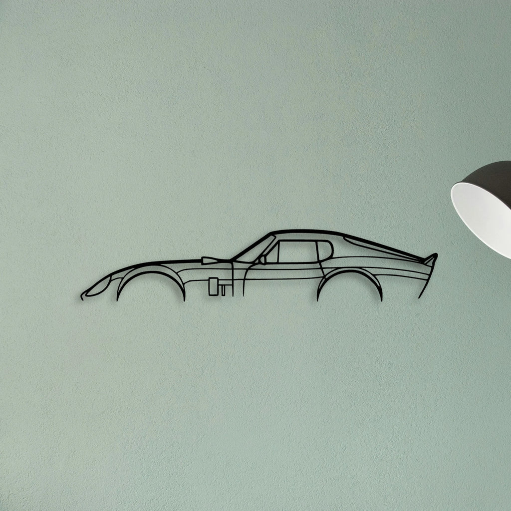 Daytona Coupe 1965 Classic Silhouette Metal Wall Art - Tinvibe