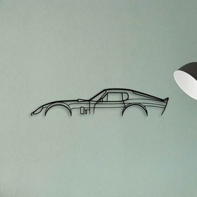 Daytona Coupe 1965 Classic Silhouette Metal Wall Art - Tinvibe