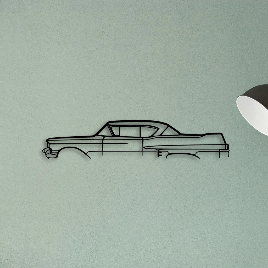 DE Coupe 1957 Classic Silhouette Metal Wall Art - Tinvibe
