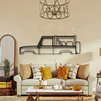 Defender 90 1994 Classic Silhouette Metal Wall Art - Tinvibe