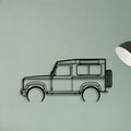 Defender 90 2005 Classic Silhouette Metal Wall Art - Tinvibe