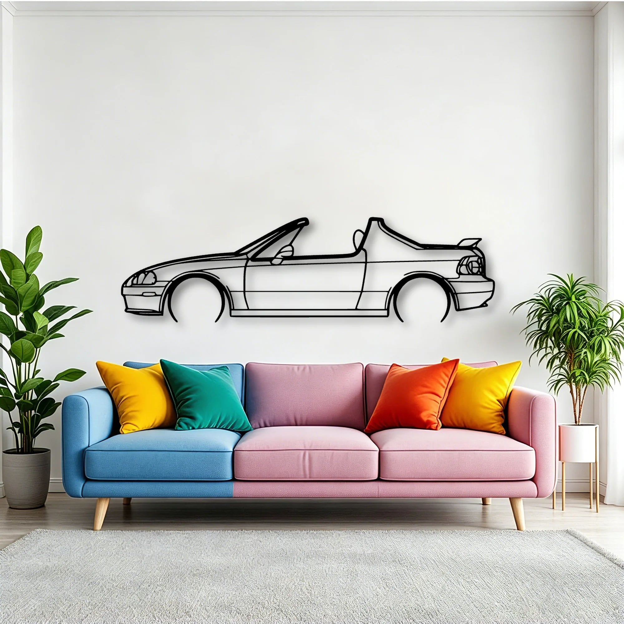 DEL SOL 1993 Classic Silhouette Metal Wall Art - Tinvibe