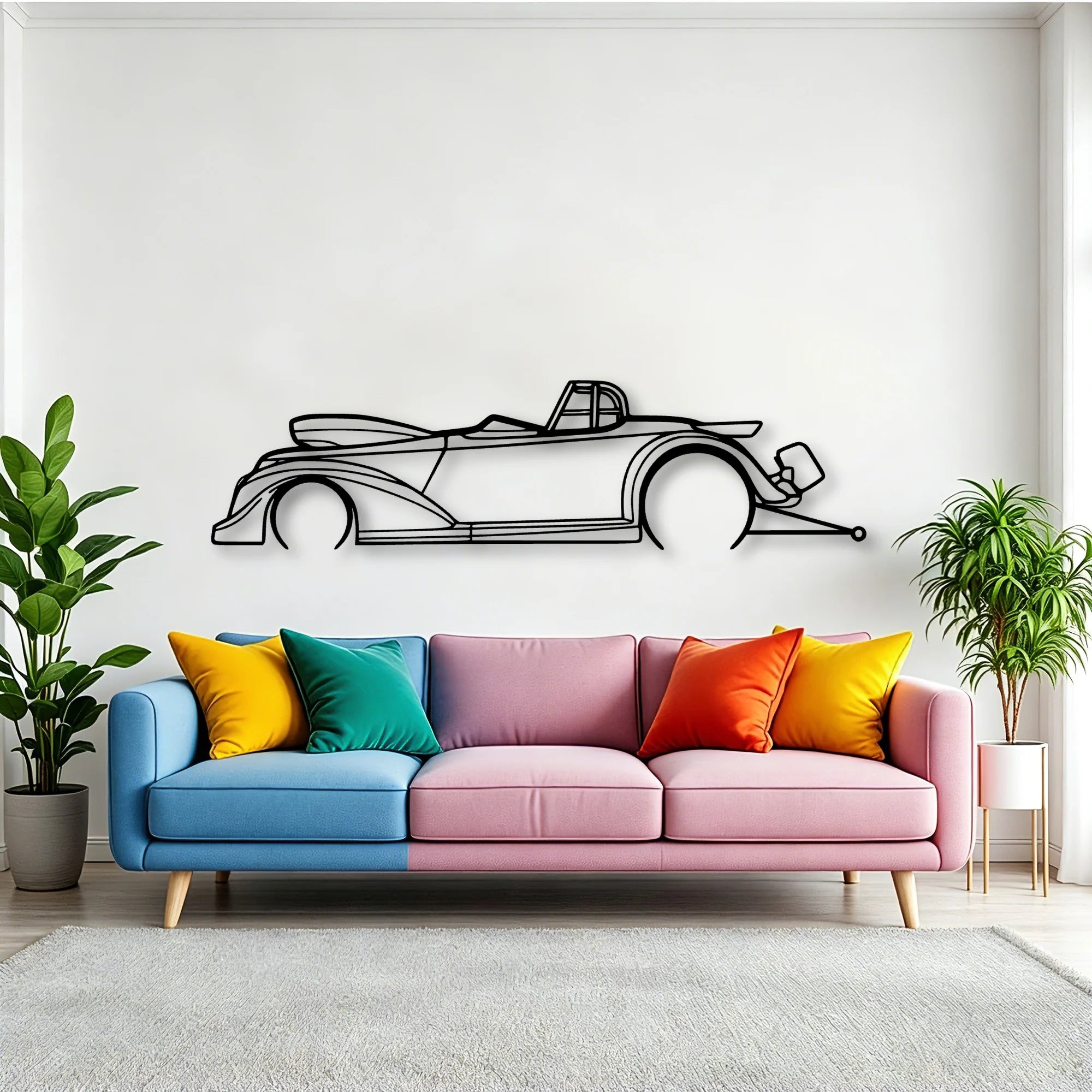 Drag 1937 Classic Silhouette Metal Wall Art - Tinvibe