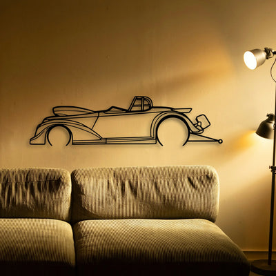Drag 1937 Classic Silhouette Metal Wall Art - Tinvibe