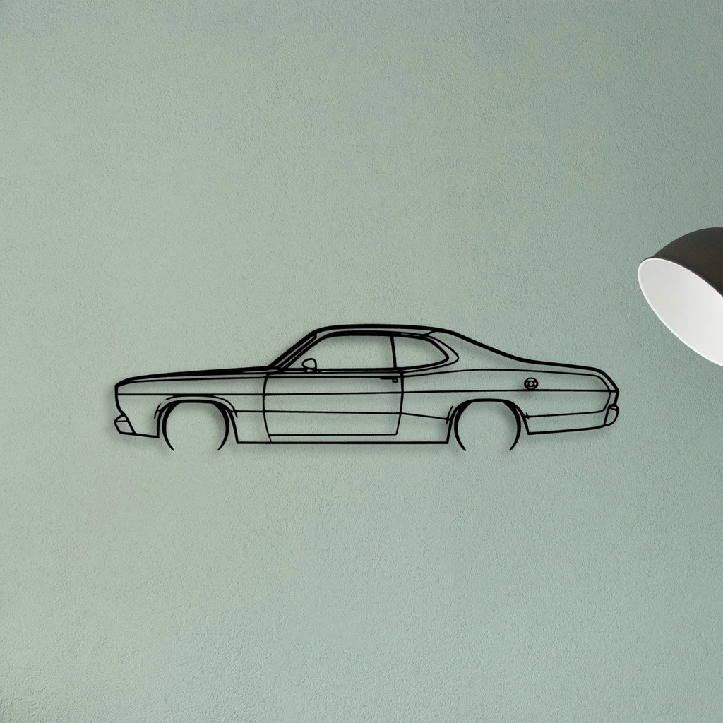 Duster 1970 Classic Silhouette Metal Wall Art - Tinvibe