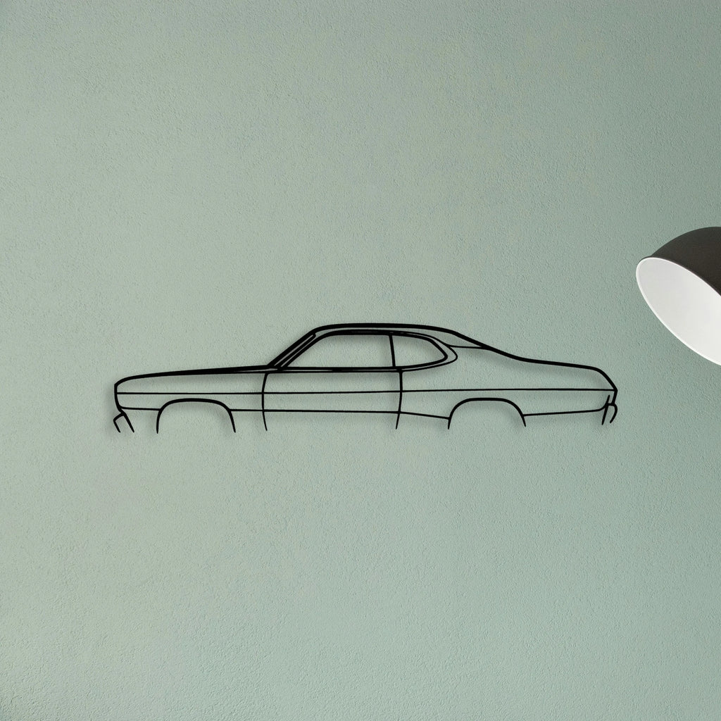 Duster 1972 Classic Silhouette Metal Wall Art - Tinvibe