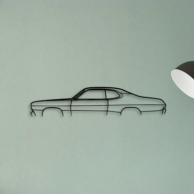 Duster 1972 Classic Silhouette Metal Wall Art - Tinvibe