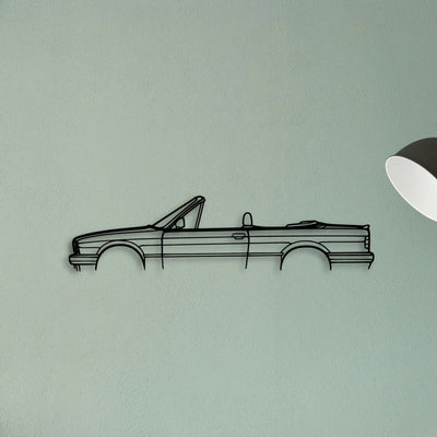 E30 325 Cabrio Classic Silhouette Metal Wall Art - Tinvibe