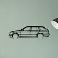 E30 Wagon Classic Silhouette Metal Wall Art - Tinvibe