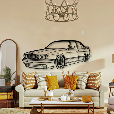 E34 Angle Classic Silhouette Metal Wall Art - Tinvibe