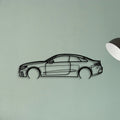 E53 AMG Coupe 2 Classic Silhouette Metal Wall Art - Tinvibe