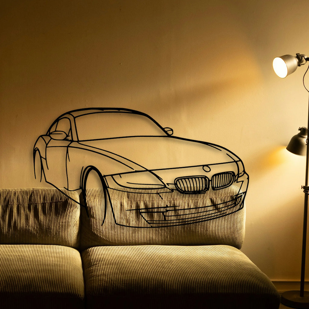 E86 Z4 Angle Classic Silhouette Metal Wall Art - Tinvibe