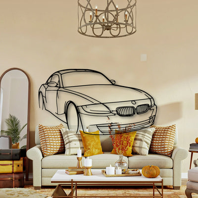 E86 Z4 Angle Classic Silhouette Metal Wall Art - Tinvibe