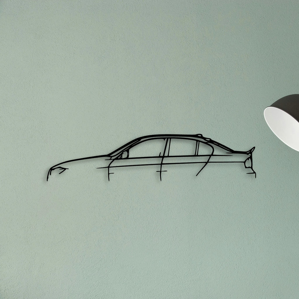 E90 2007 Classic Silhouette Metal Wall Art - Tinvibe