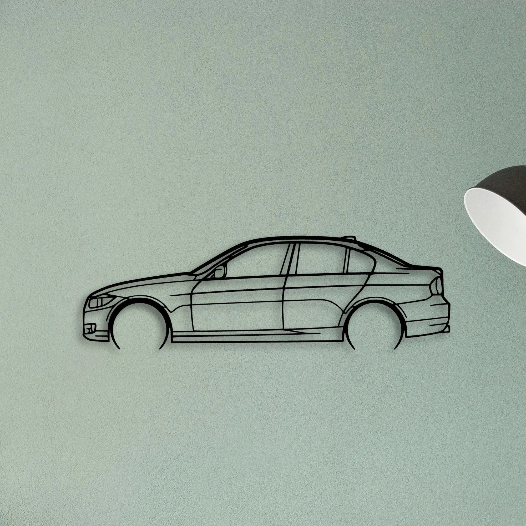 E90 2012 Classic Silhouette Metal Wall Art - Tinvibe