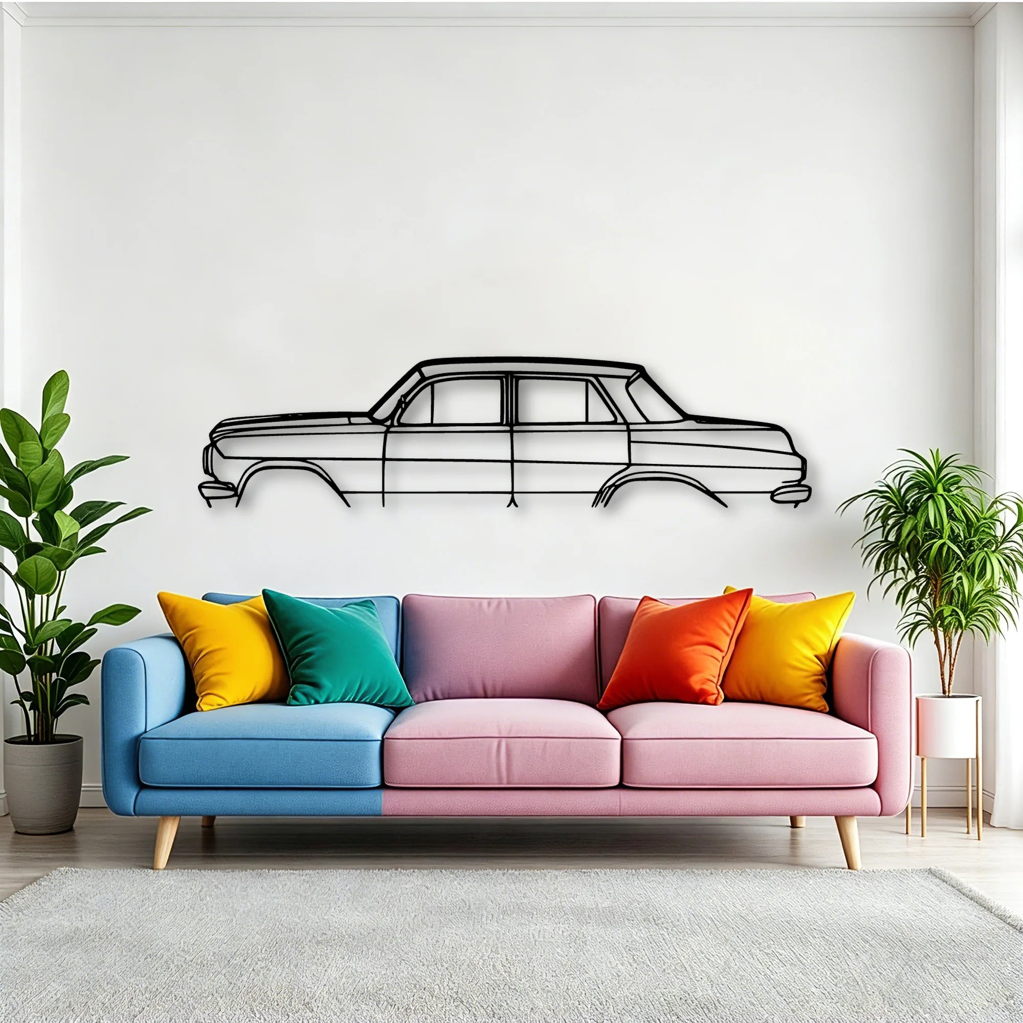 EJ 1963 Classic Silhouette Metal Wall Art - Tinvibe