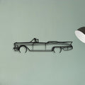 Eldo Biarritz 1958 Convertible 2 Classic Silhouette Metal Wall Art - Tinvibe