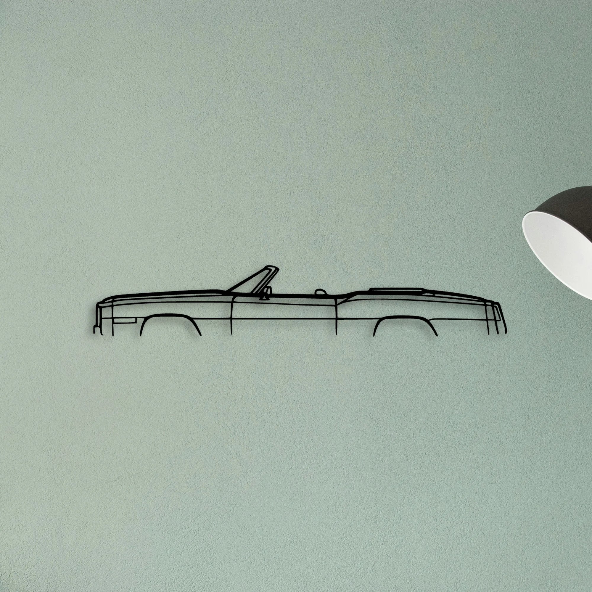 Eldo Convertible 1975 Classic Silhouette Metal Wall Art - Tinvibe