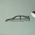 Escort Cosworth RS 1992 Classic Silhouette Metal Wall Art - Tinvibe