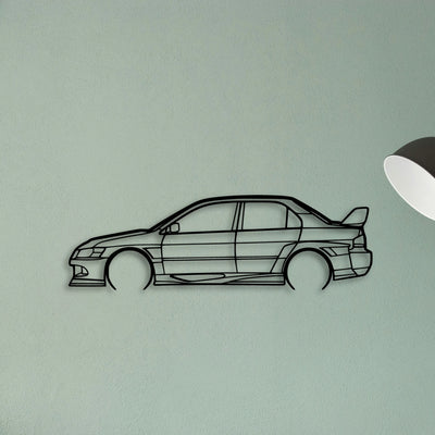 EVO VIII Widebody Classic Silhouette Metal Wall Art - Tinvibe