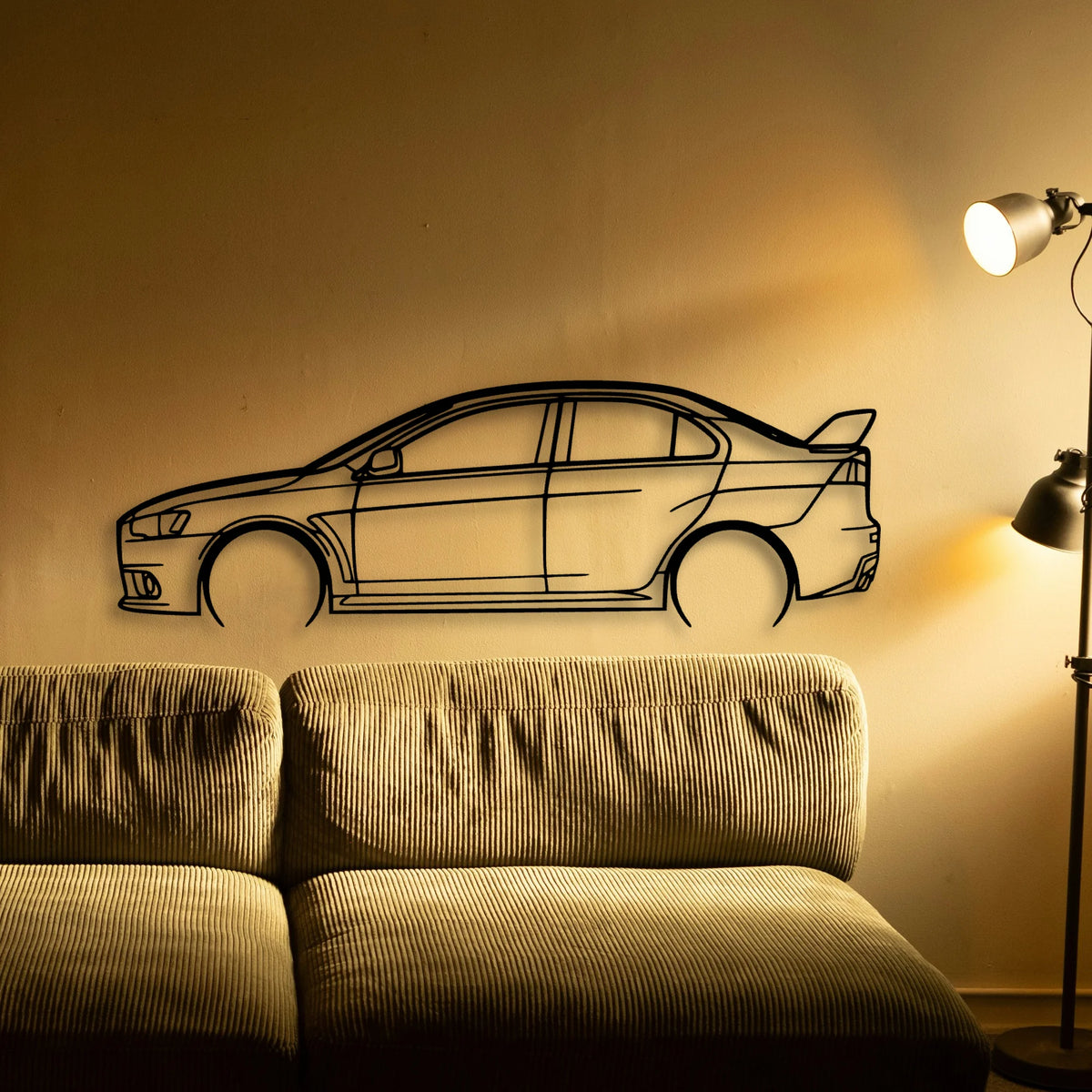 EVO X 2 Classic Silhouette Metal Wall Art - Tinvibe