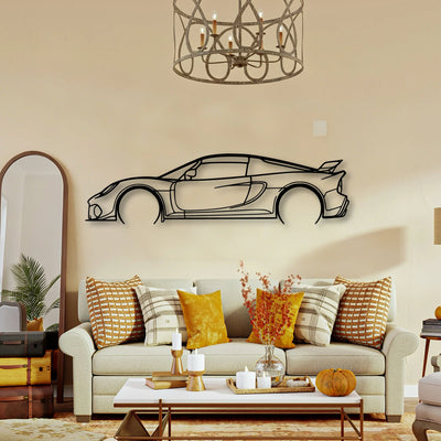 Exige 390 2 Classic Silhouette Metal Wall Art - Tinvibe