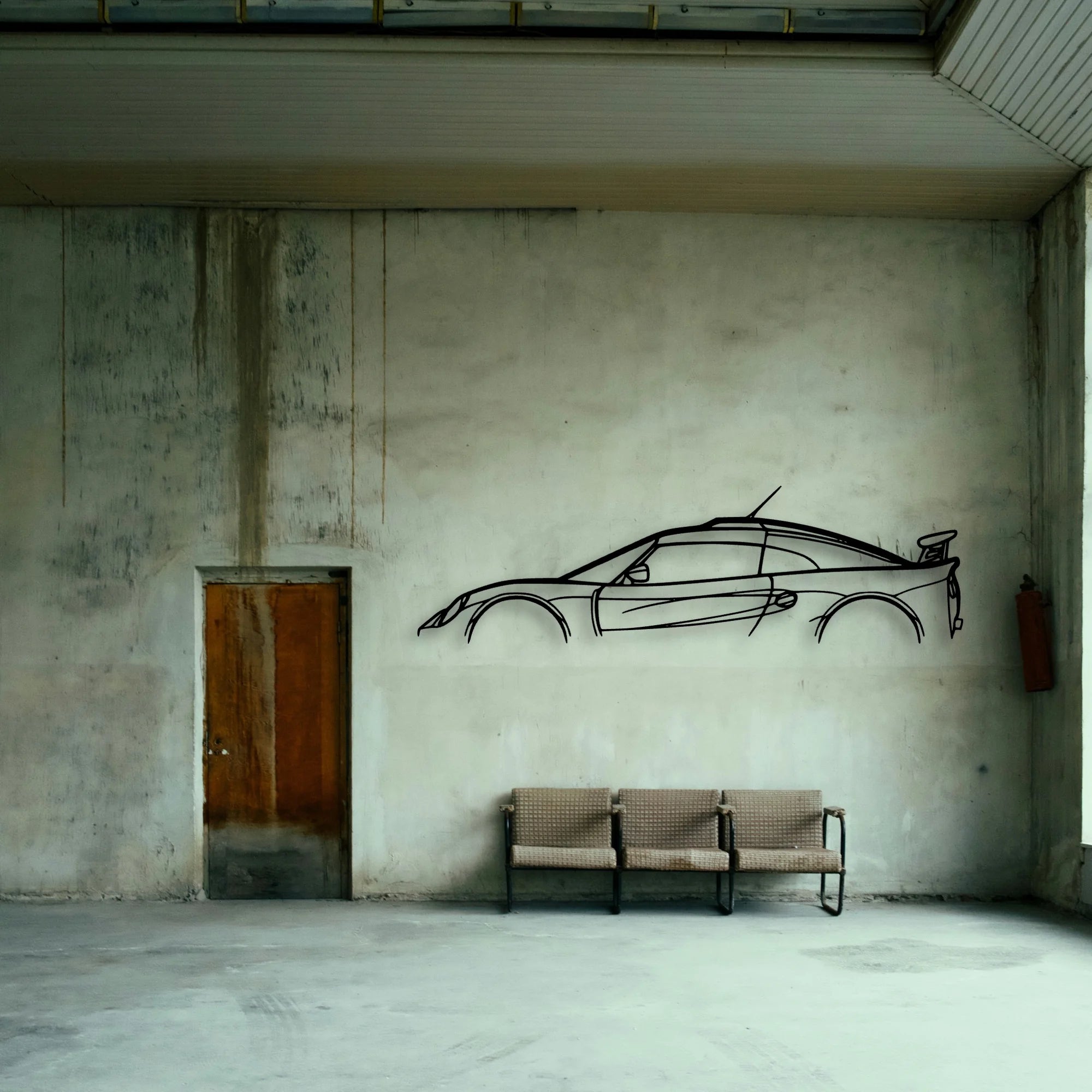 Exige S1 2000 Classic Silhouette Metal Wall Art - Tinvibe