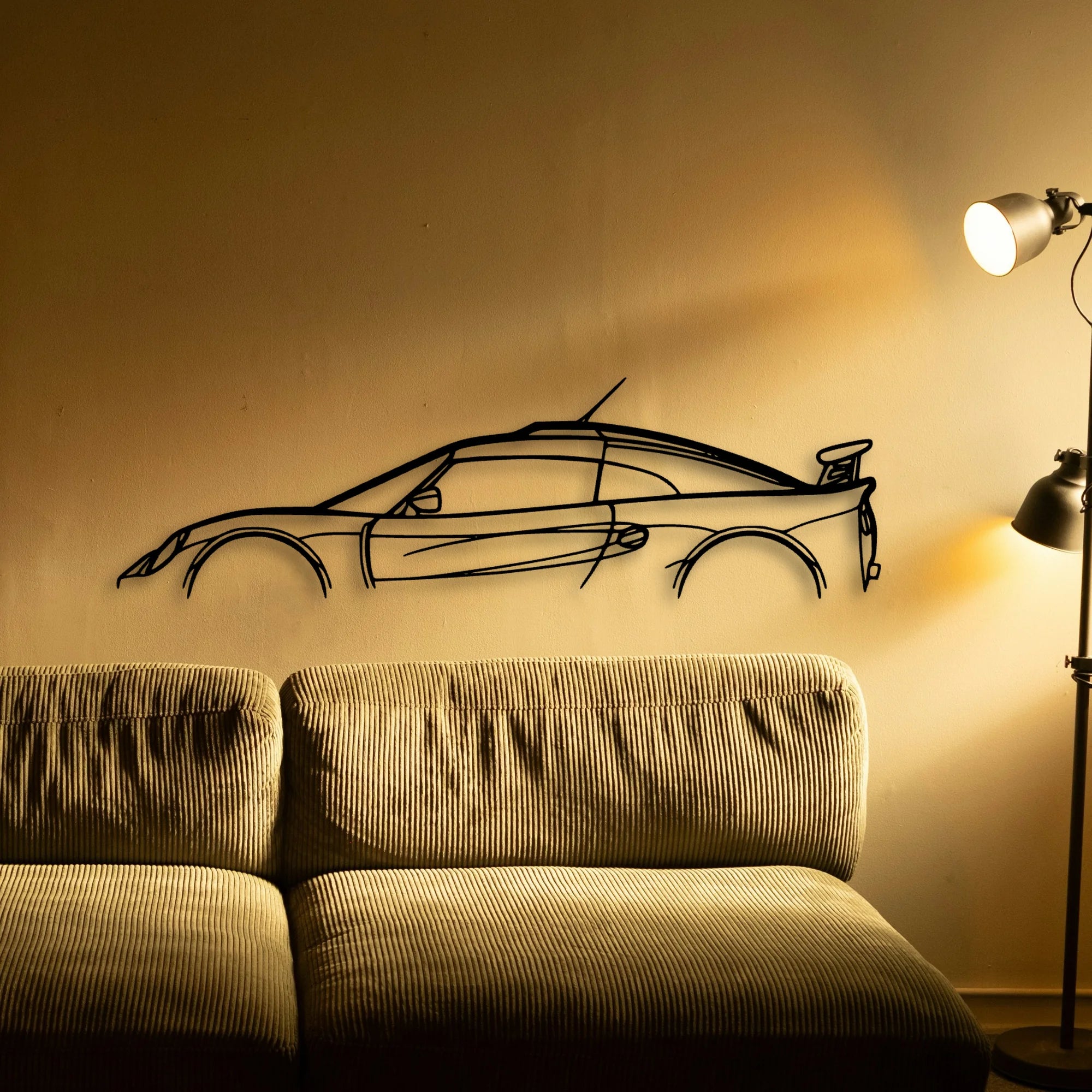 Exige S1 2000 Classic Silhouette Metal Wall Art - Tinvibe