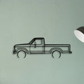 F 150 XLT 1986 Classic Silhouette Metal Wall Art - Tinvibe