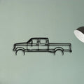 F 250 1997 Classic Silhouette Metal Wall Art - Tinvibe