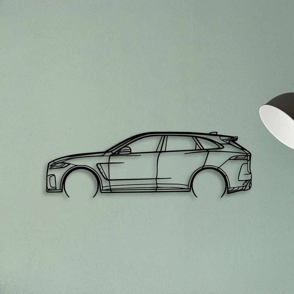 F Pace SVR 2 Classic Silhouette Metal Wall Art - Tinvibe