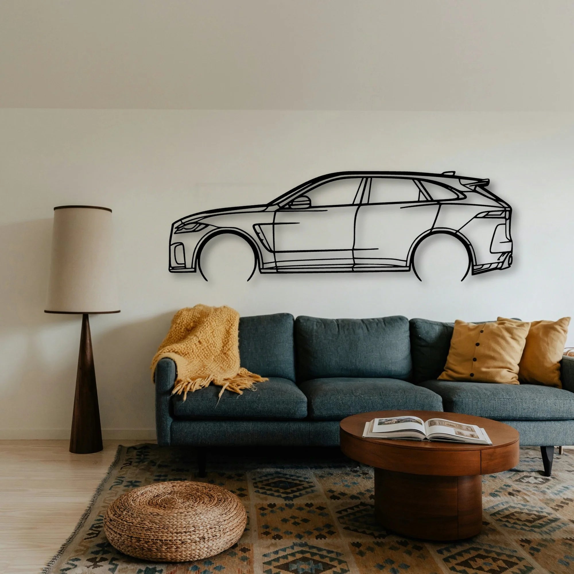 F Pace SVR 2 Classic Silhouette Metal Wall Art - Tinvibe