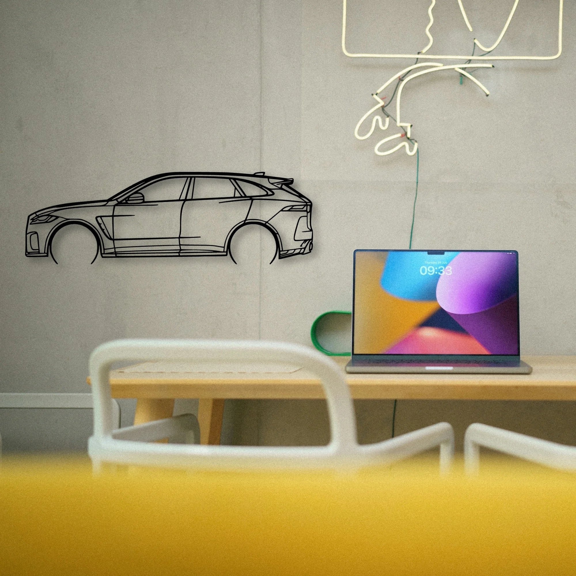 F Pace SVR 2 Classic Silhouette Metal Wall Art - Tinvibe