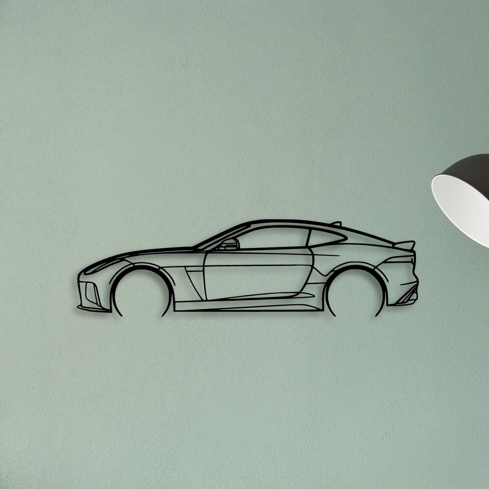F Type SVR 2017 Classic Silhouette Metal Wall Art - Tinvibe