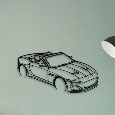 F Type TOP Angle Classic Silhouette Metal Wall Art - Tinvibe