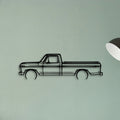 F150 1977 Classic Silhouette Metal Wall Art - Tinvibe