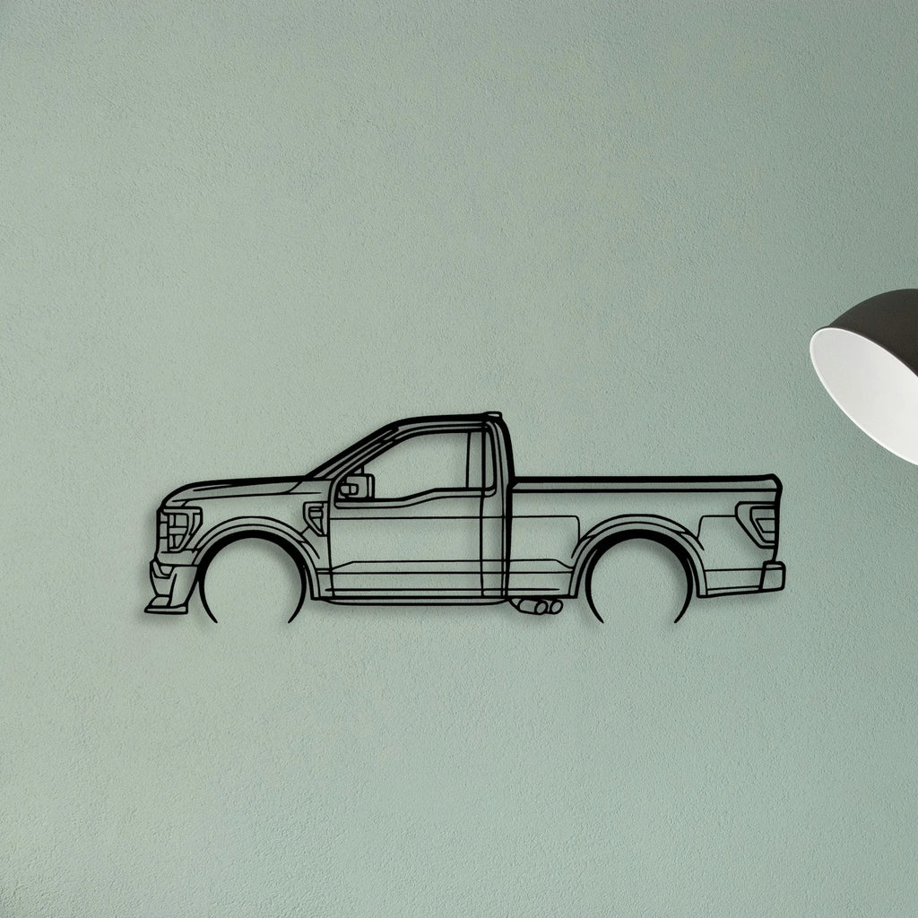 F150 SS Classic Silhouette Metal Wall Art - Tinvibe