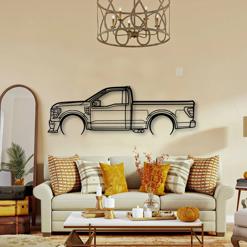 F150 SS Classic Silhouette Metal Wall Art - Tinvibe