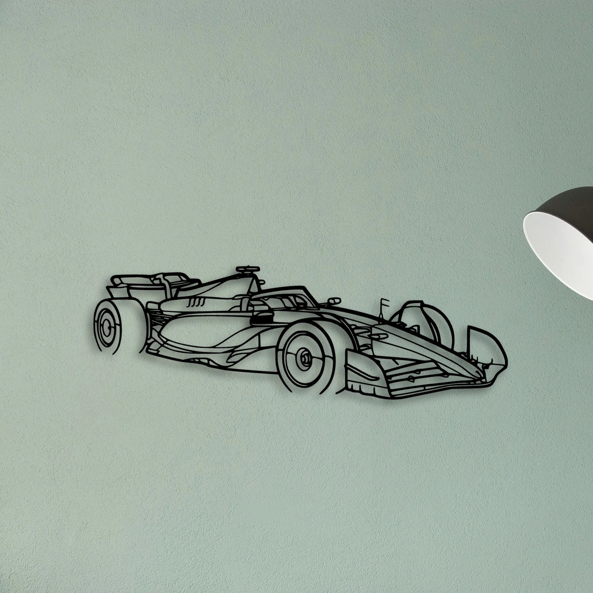 F1 2024 SF 24 Angle Classic Silhouette Metal Wall Art - Tinvibe