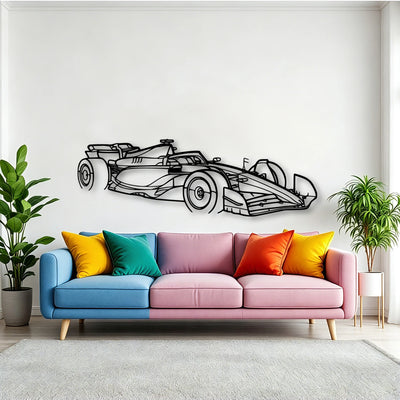 F1 2024 SF 24 Angle Classic Silhouette Metal Wall Art - Tinvibe