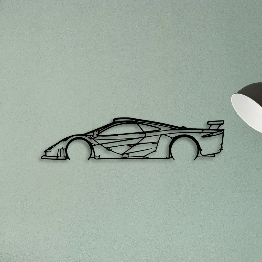 F1 GTR Longtail Classic Silhouette Metal Wall Art - Tinvibe