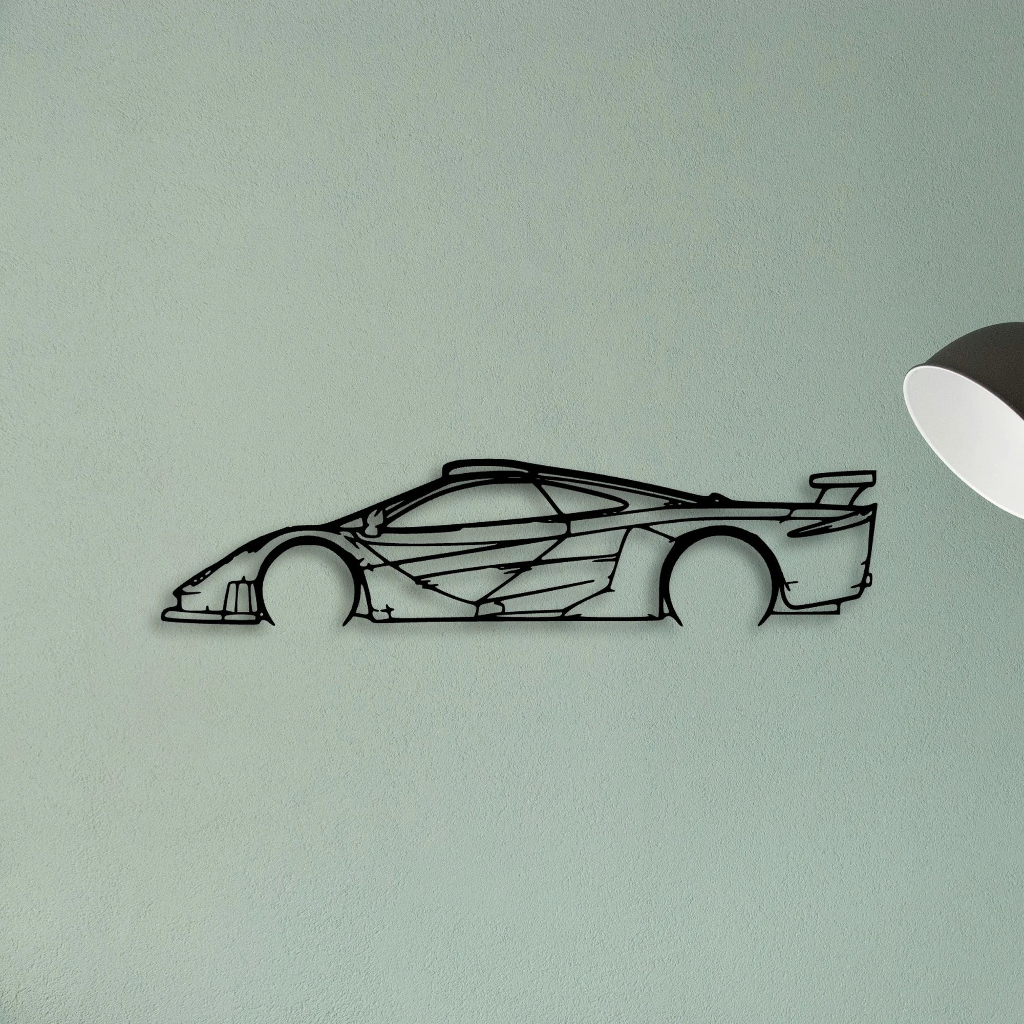 F1 GTR Longtail Classic Silhouette Metal Wall Art - Tinvibe