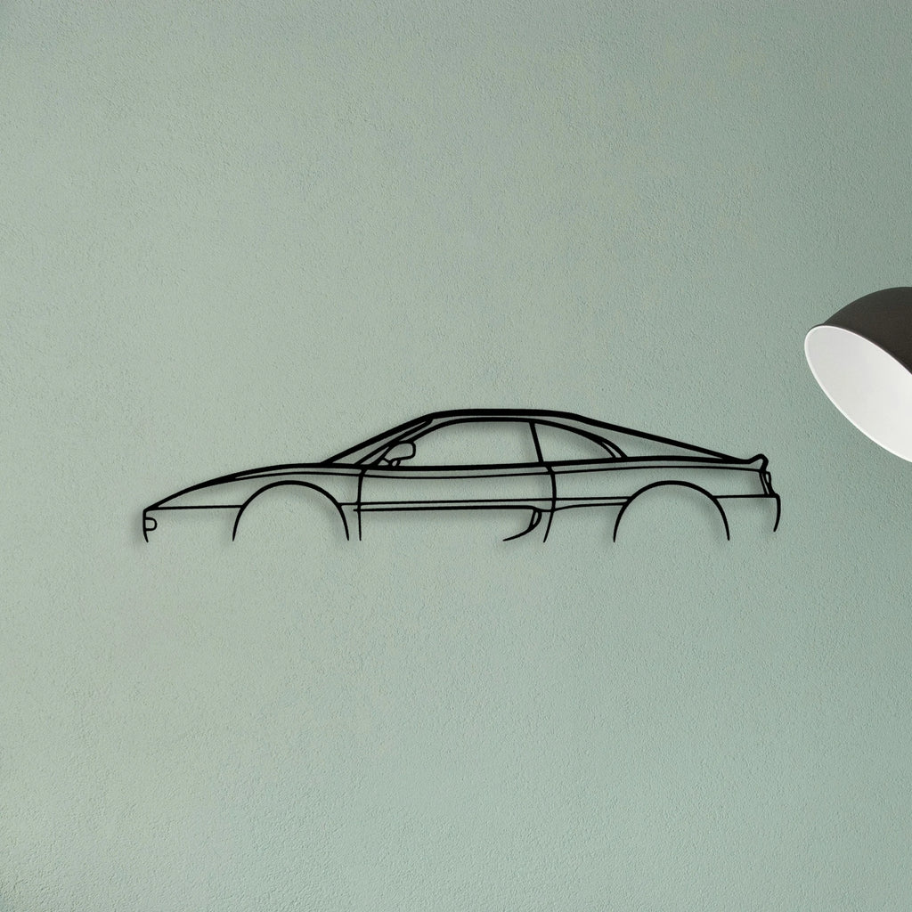 F355 1995 Classic Silhouette Metal Wall Art - Tinvibe