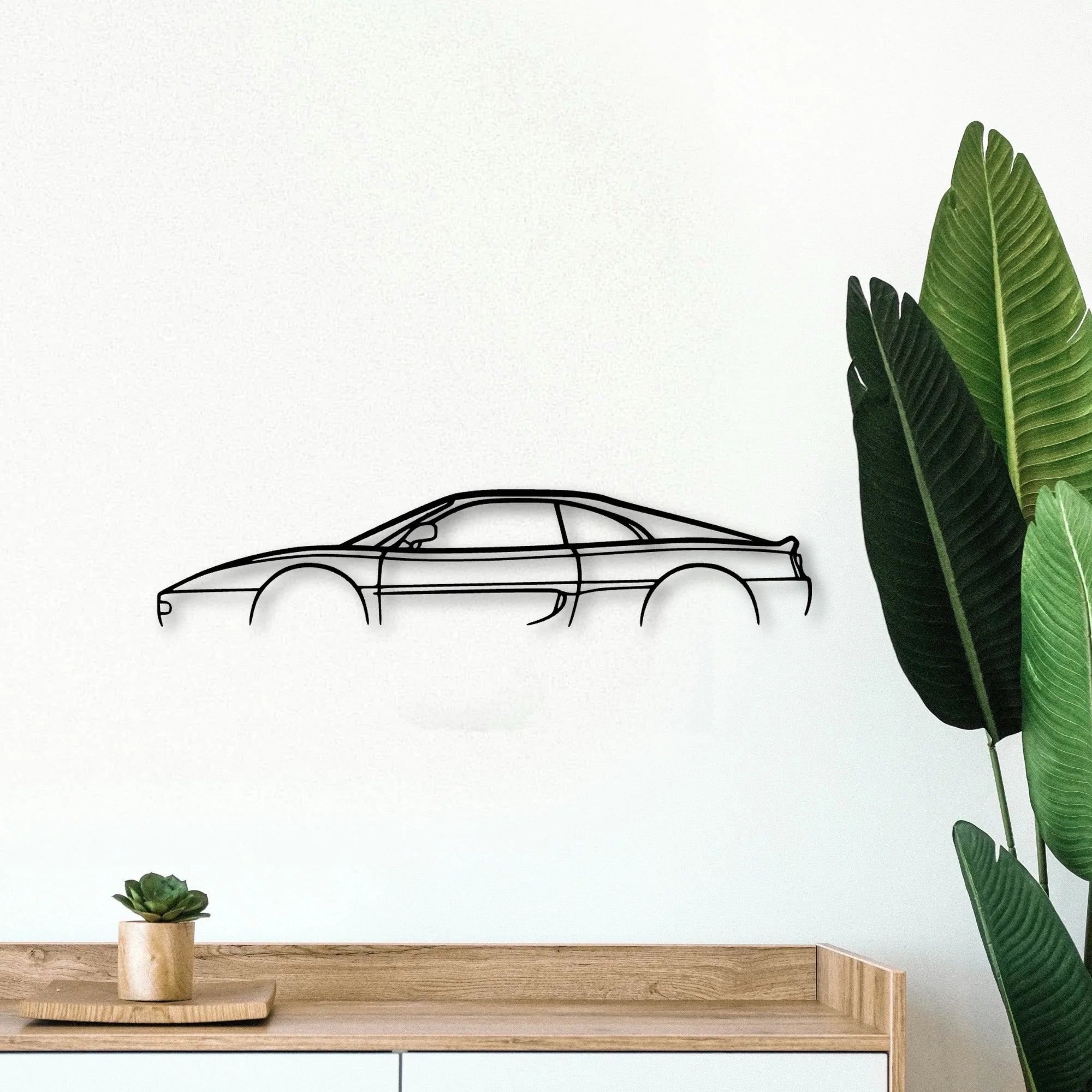 F355 1995 Classic Silhouette Metal Wall Art - Tinvibe