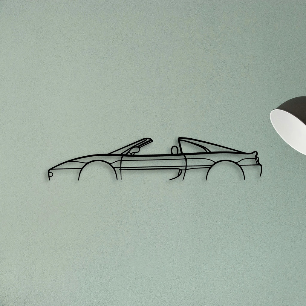 F355 GTS Classic Silhouette Metal Wall Art - Tinvibe