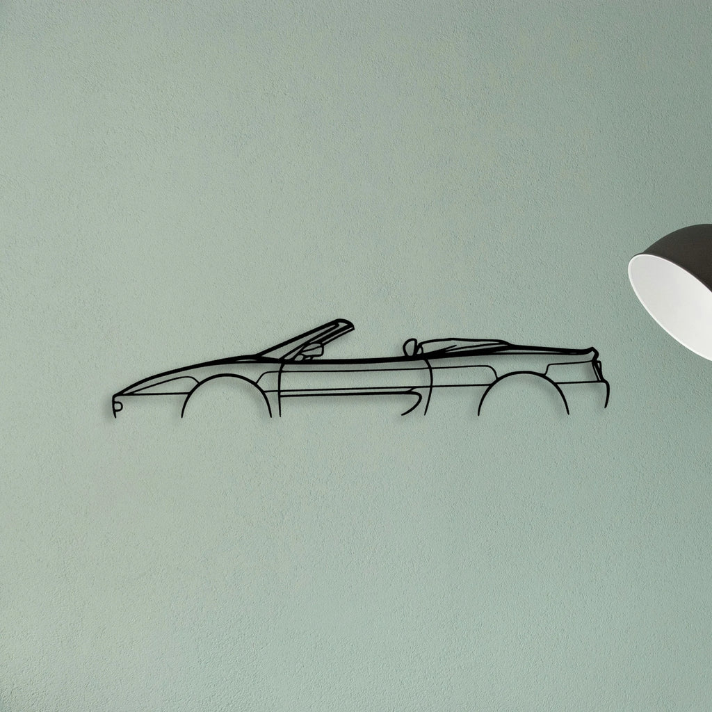 F355 Spider Classic Silhouette Metal Wall Art - Tinvibe