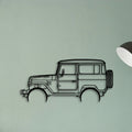 FJ40 1977 Classic Silhouette Metal Wall Art - Tinvibe