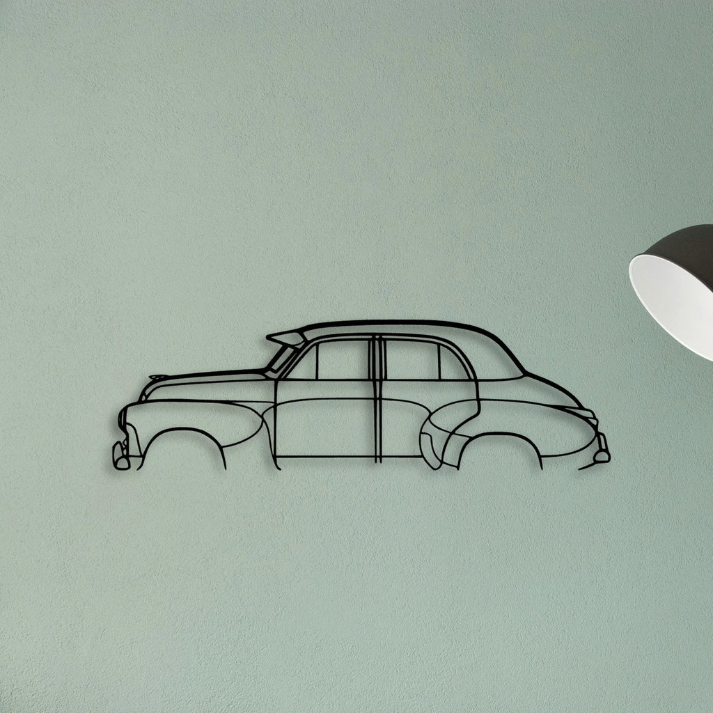 FJ Sedan 1956 Classic Silhouette Metal Wall Art - Tinvibe